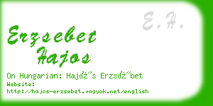 erzsebet hajos business card